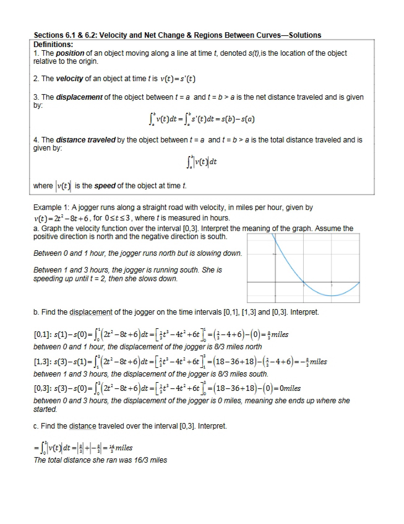 Solutions to Worksheet 6.1-6.2