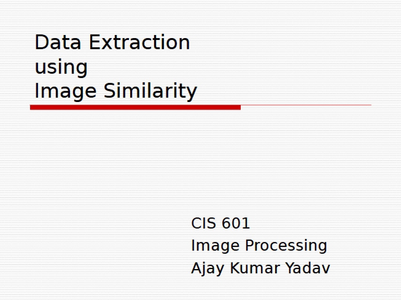 Using Image Similarity for Data Extraction