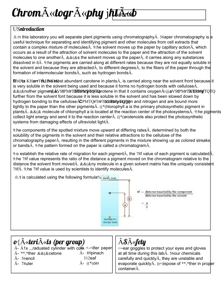 Separating Plant Pigments with Paper - Chromatography Lab