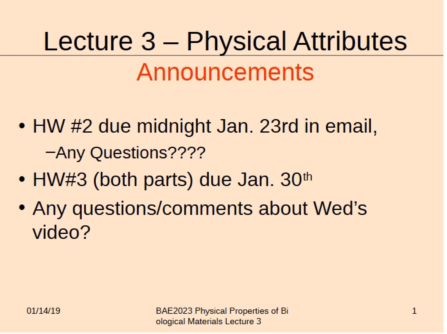 Attributes Physical