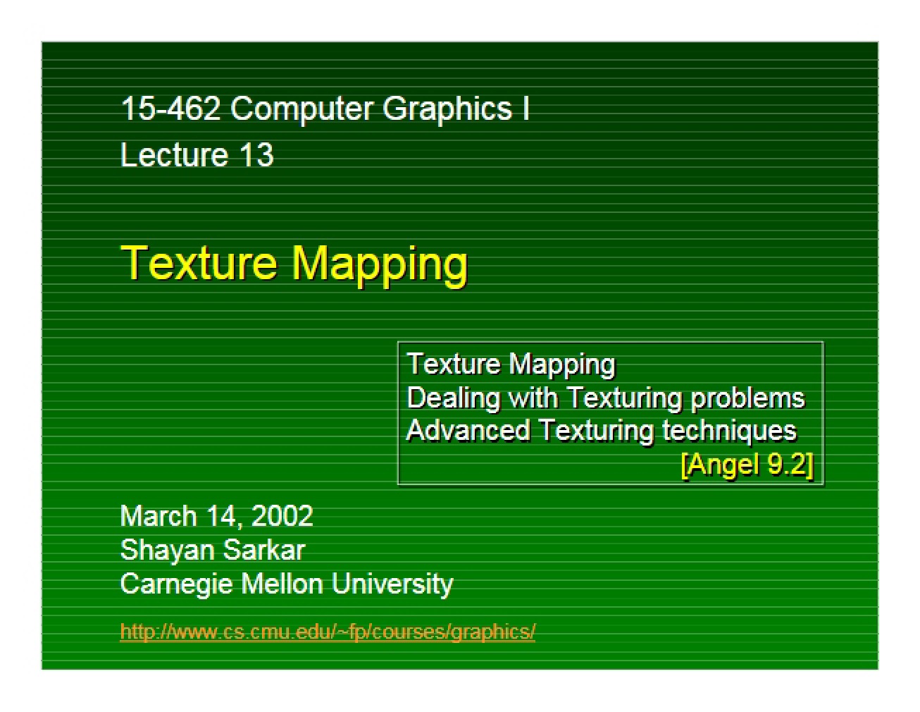 Graphics Session 11