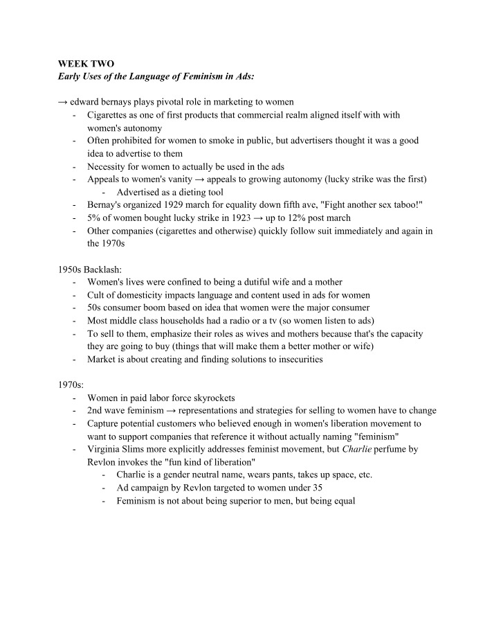 WS2161 Week Two Notes
