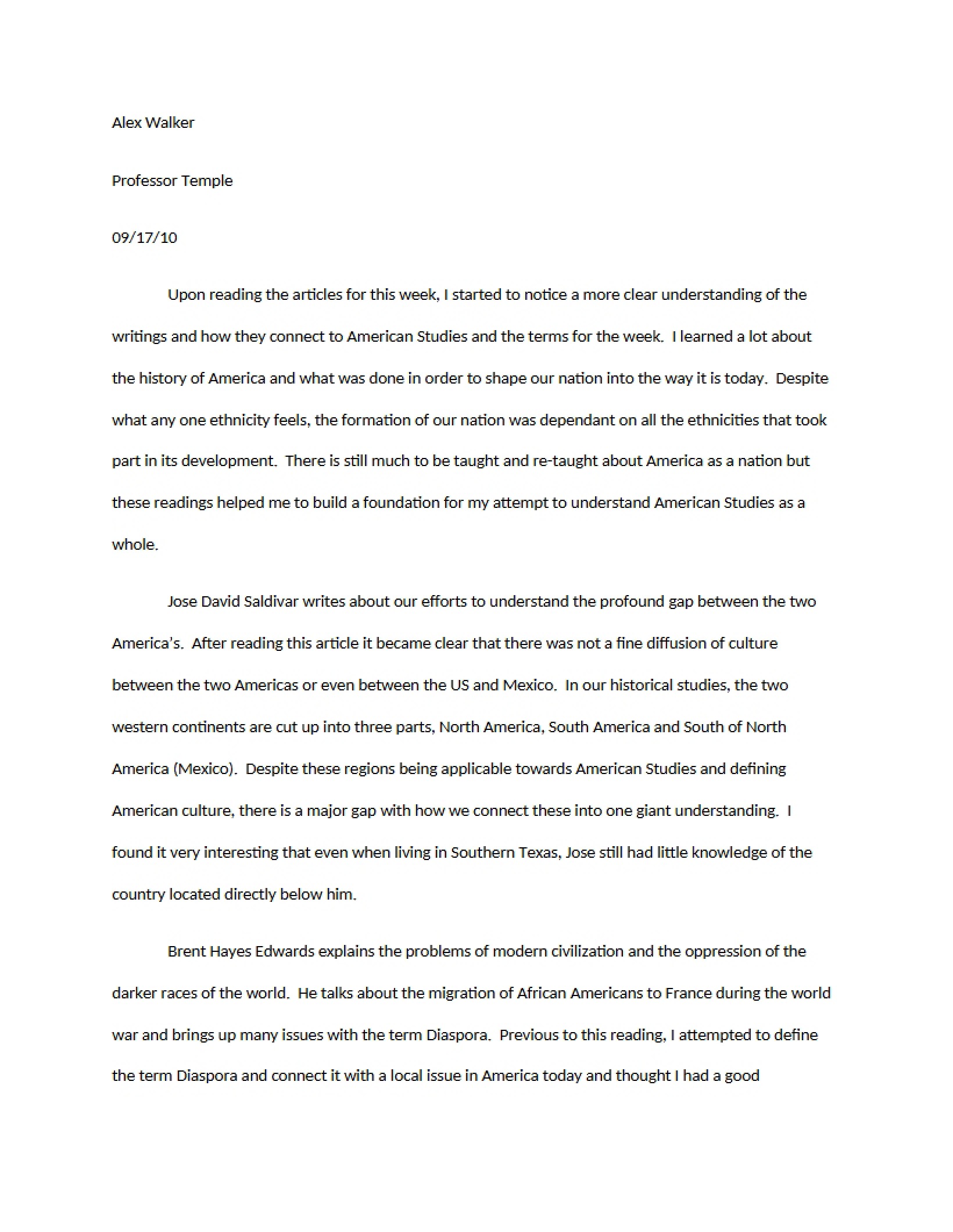 Essay Work
