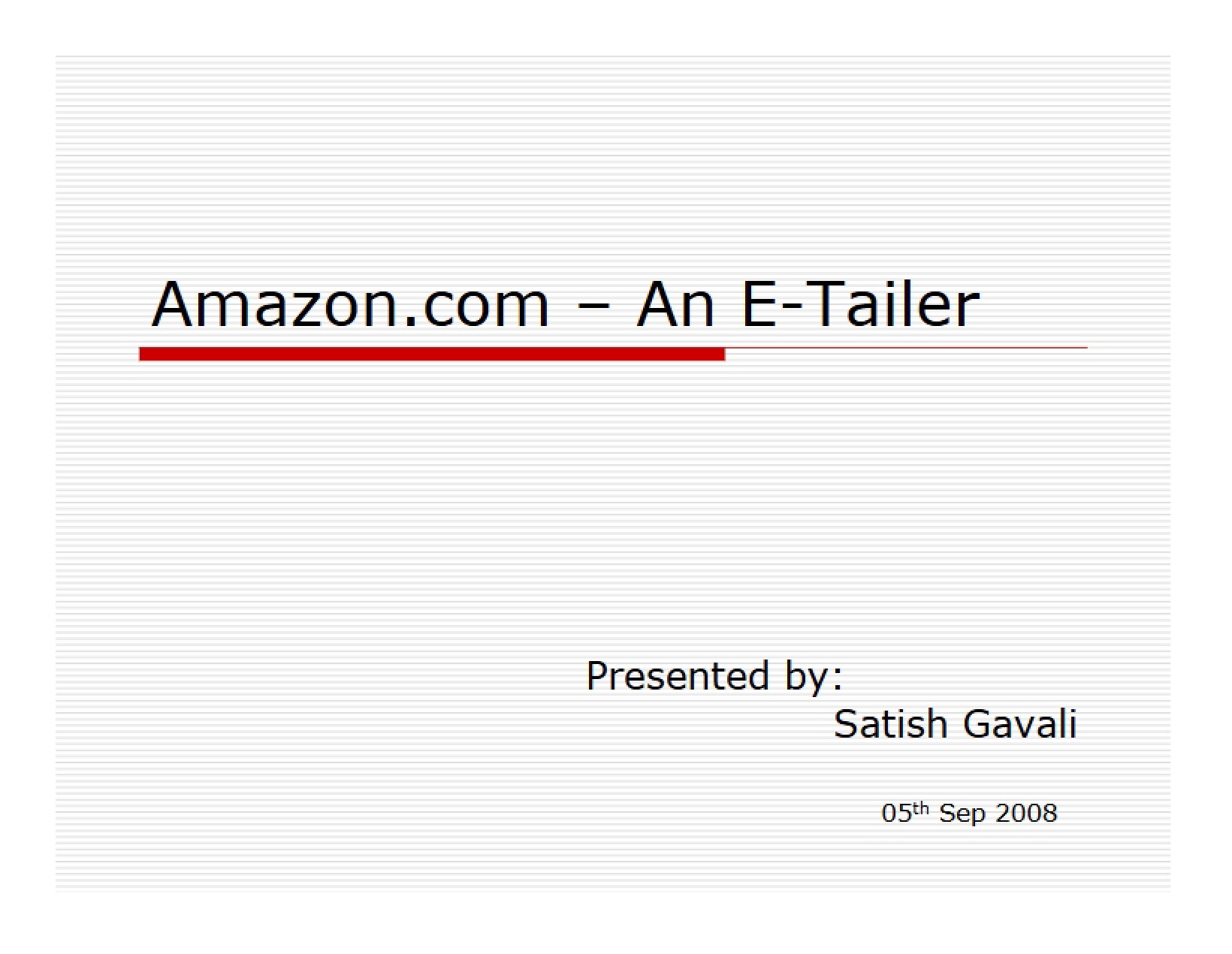 Case Study Amazon