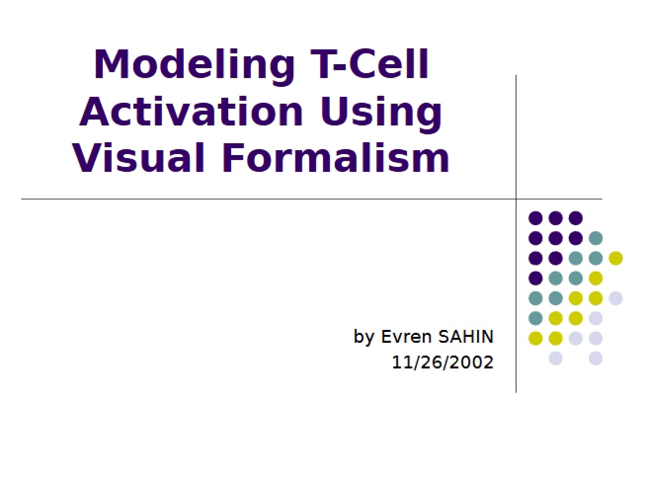 Visual Formalism for T-Cell Activation Modeling