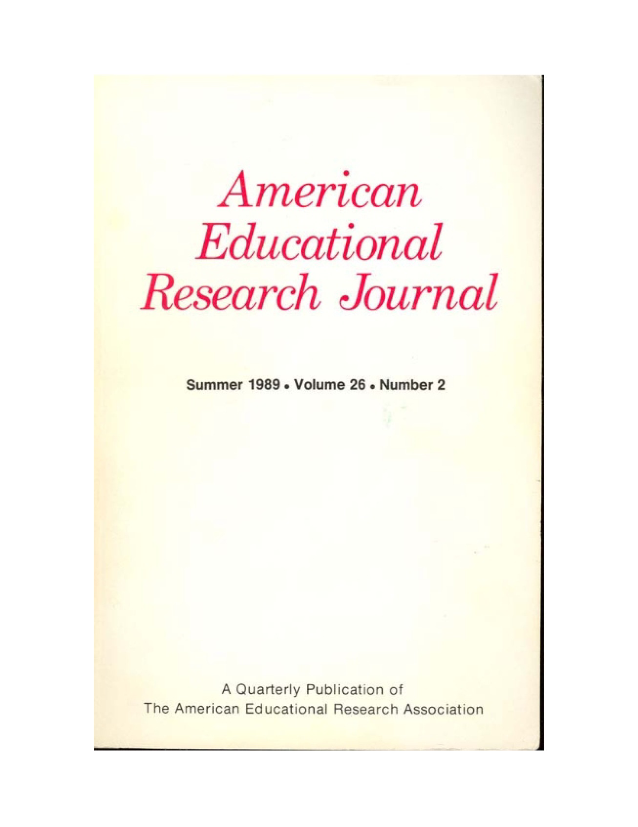 AERJ Article by Dillon