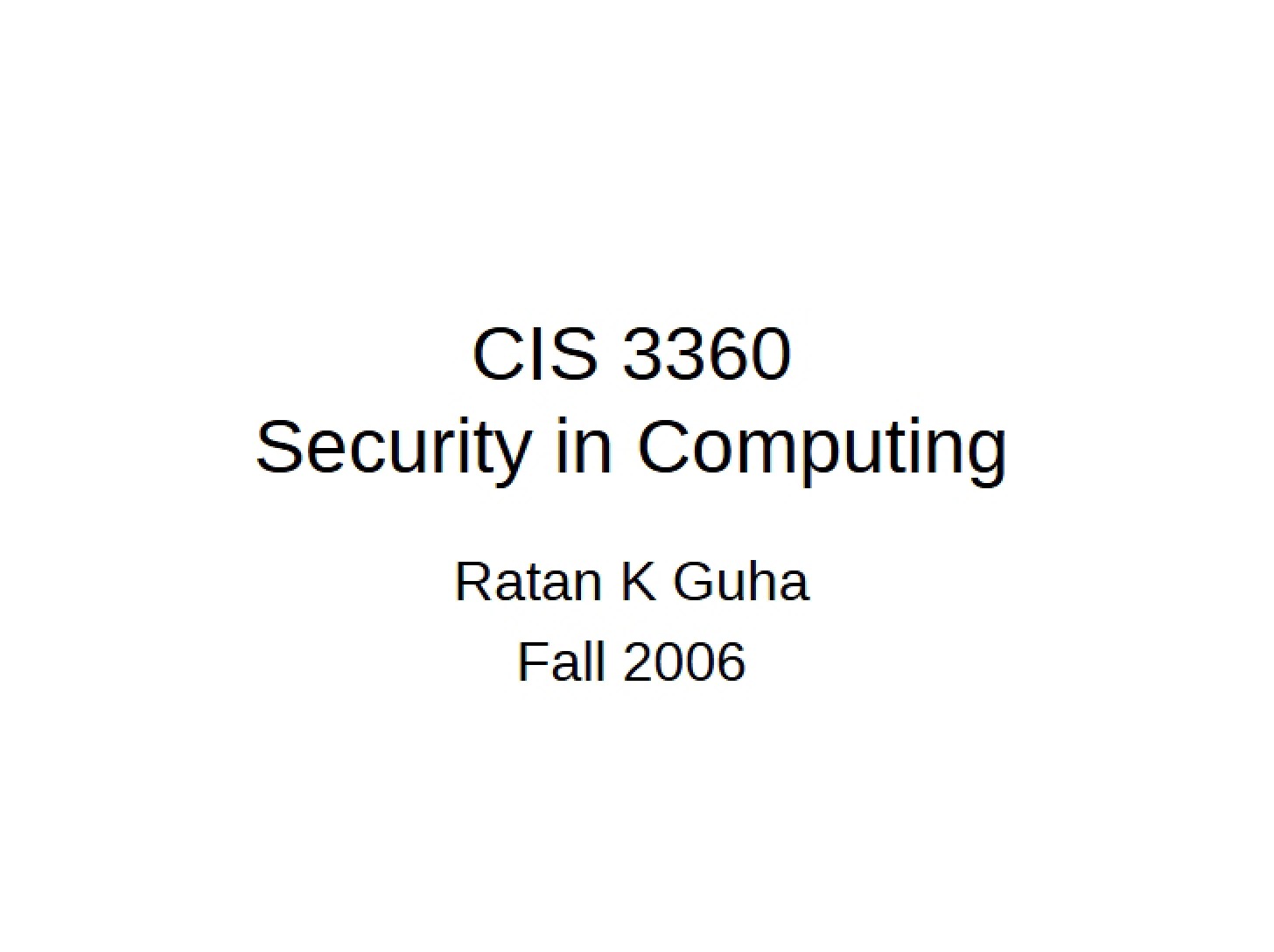 Computing Security
