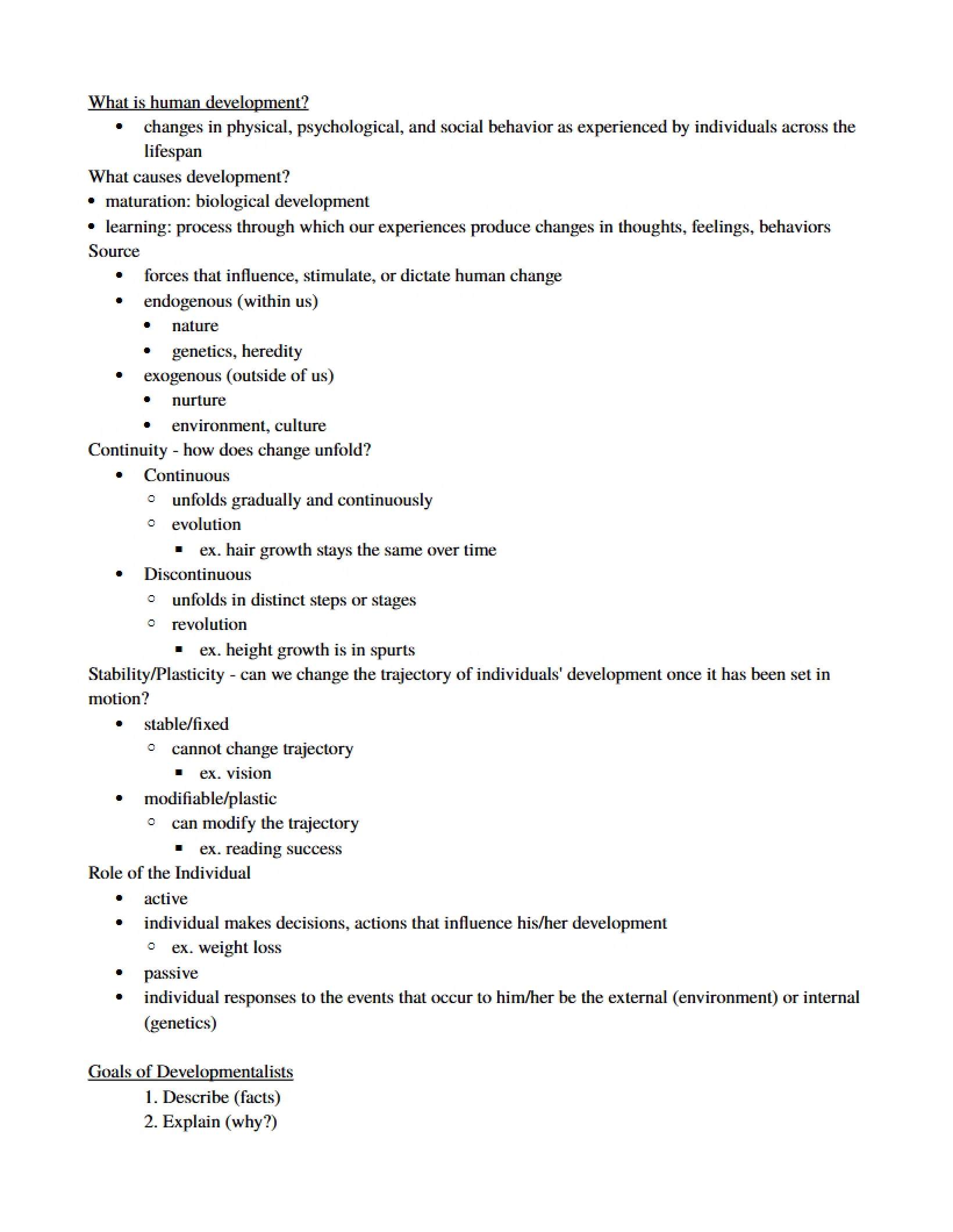 Human Development Notes
