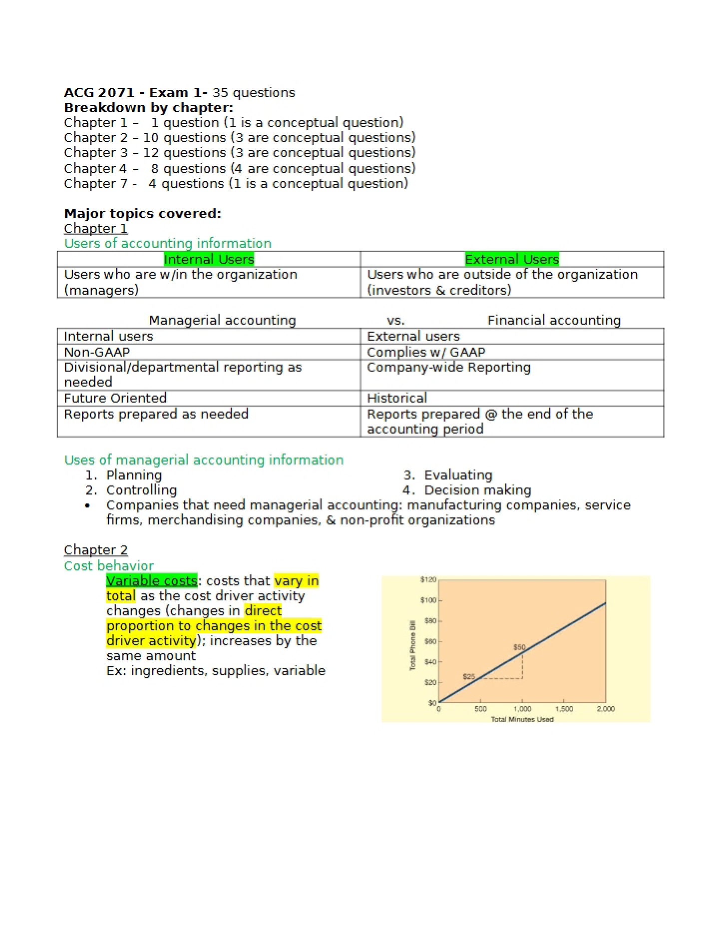 Exam 1 Concepts