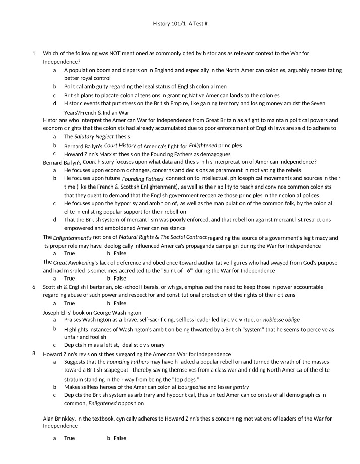 History 101 Test #2 - Context, Interpretations, and Ideologies