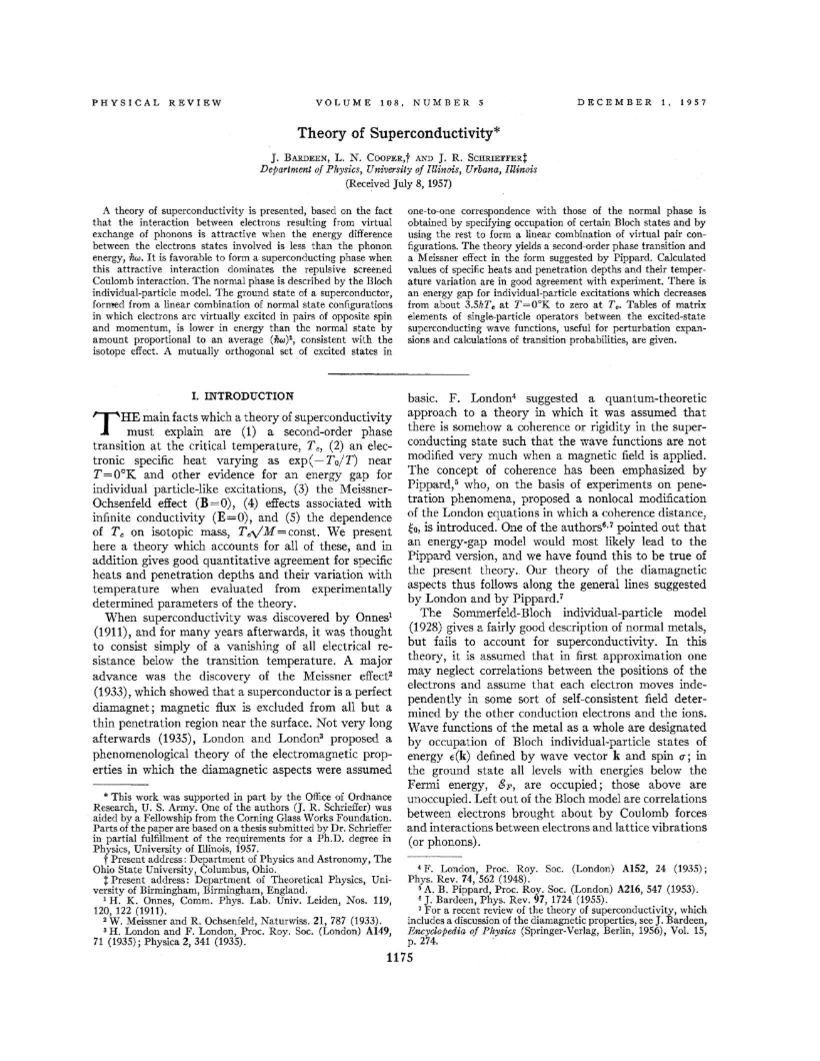 Superconductivity Theory