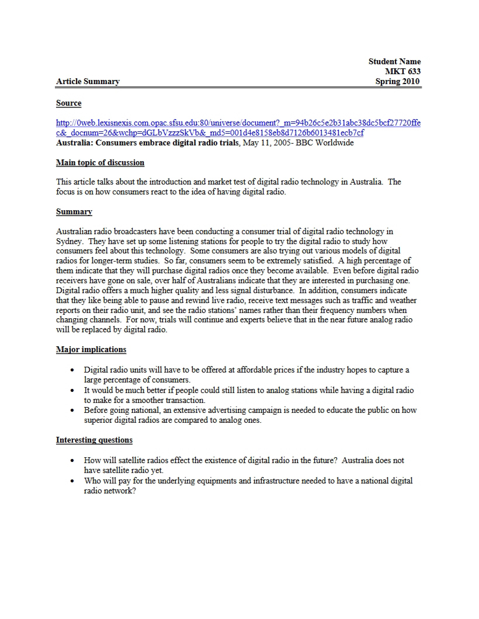 International Marketing Assignment