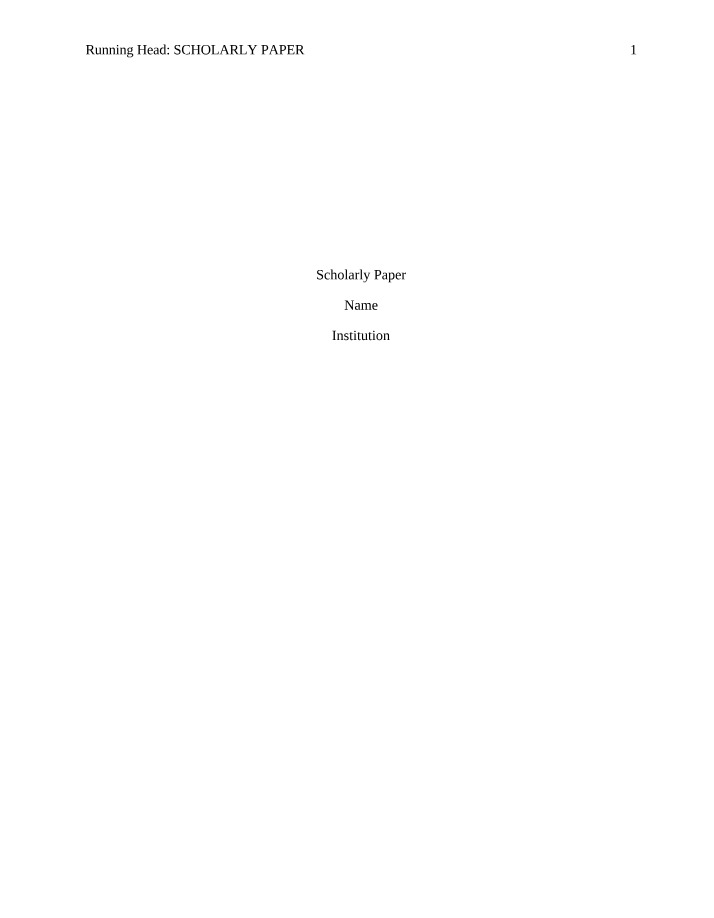 BIO520 - Scholarly Paper