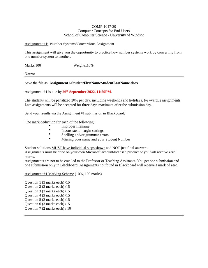 Practice and Examples - Number Systems and Conversions
