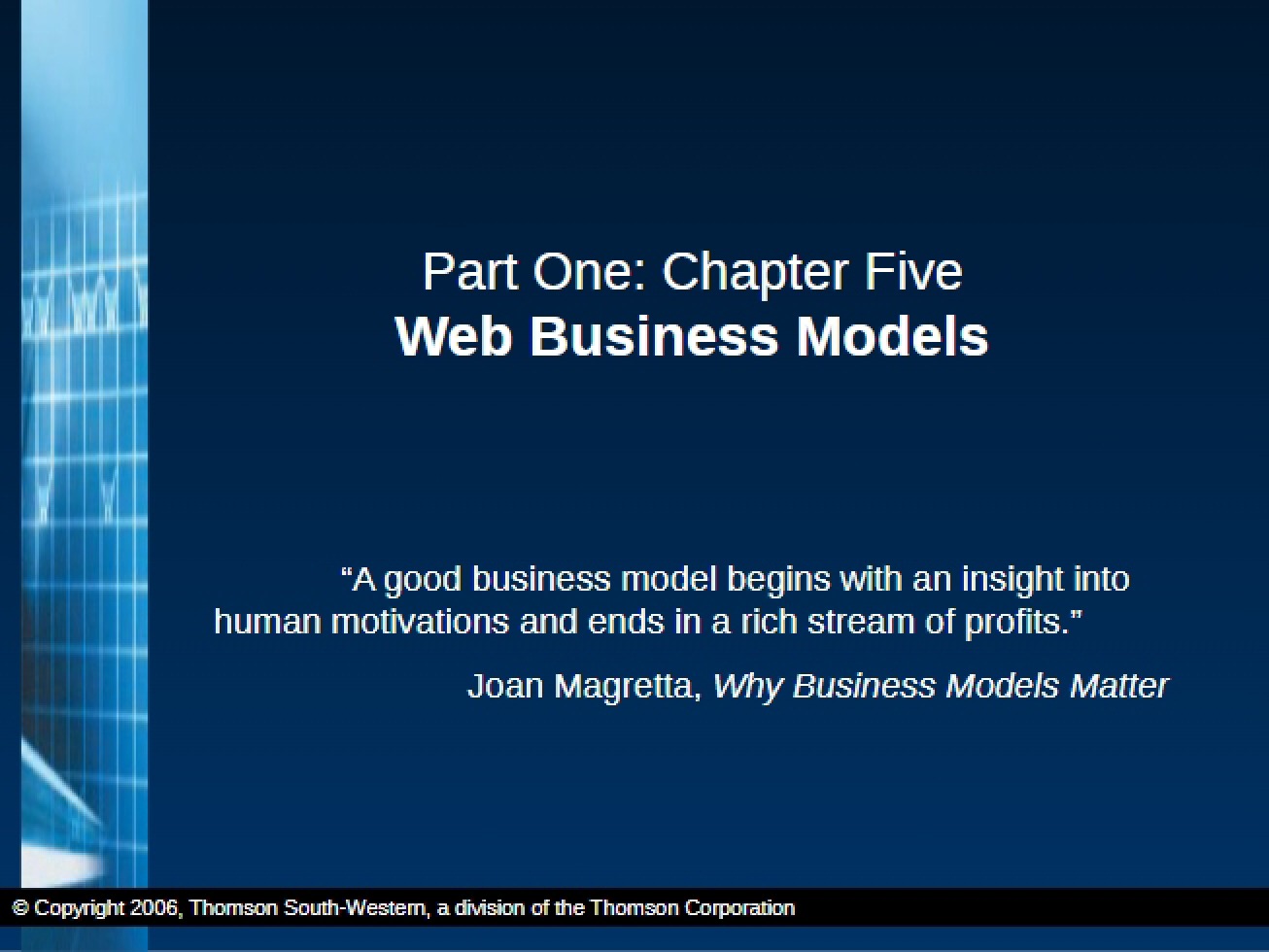 Business Models for the Web
