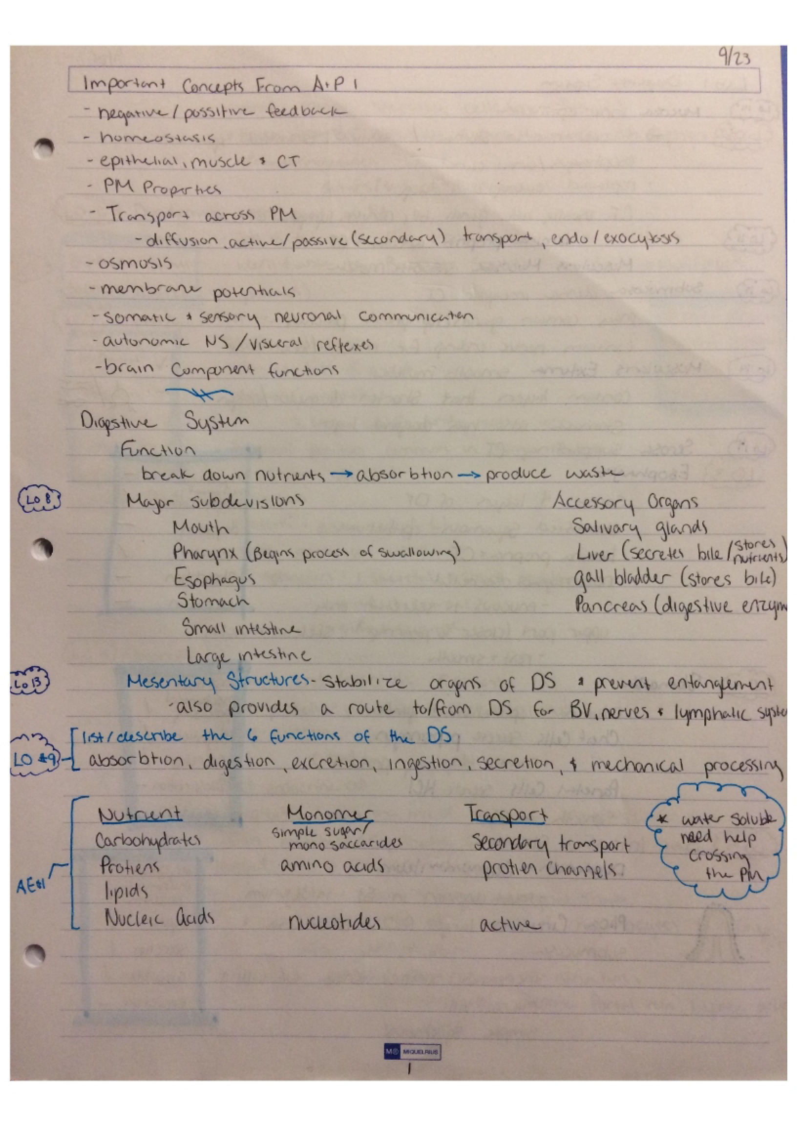 Special Topics Biology Notes