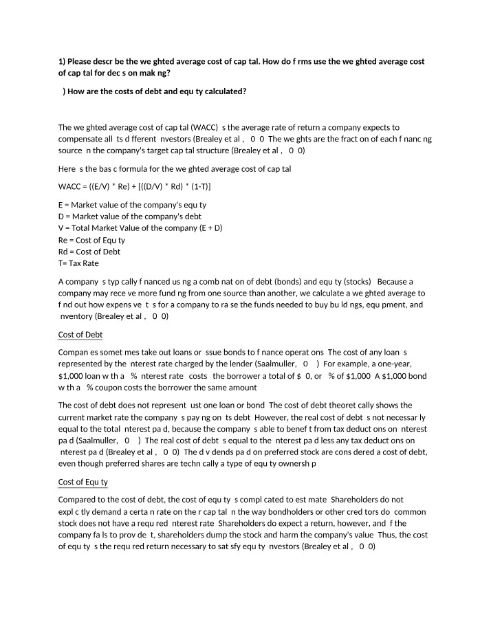 Week 11 DB - Managerial Finance