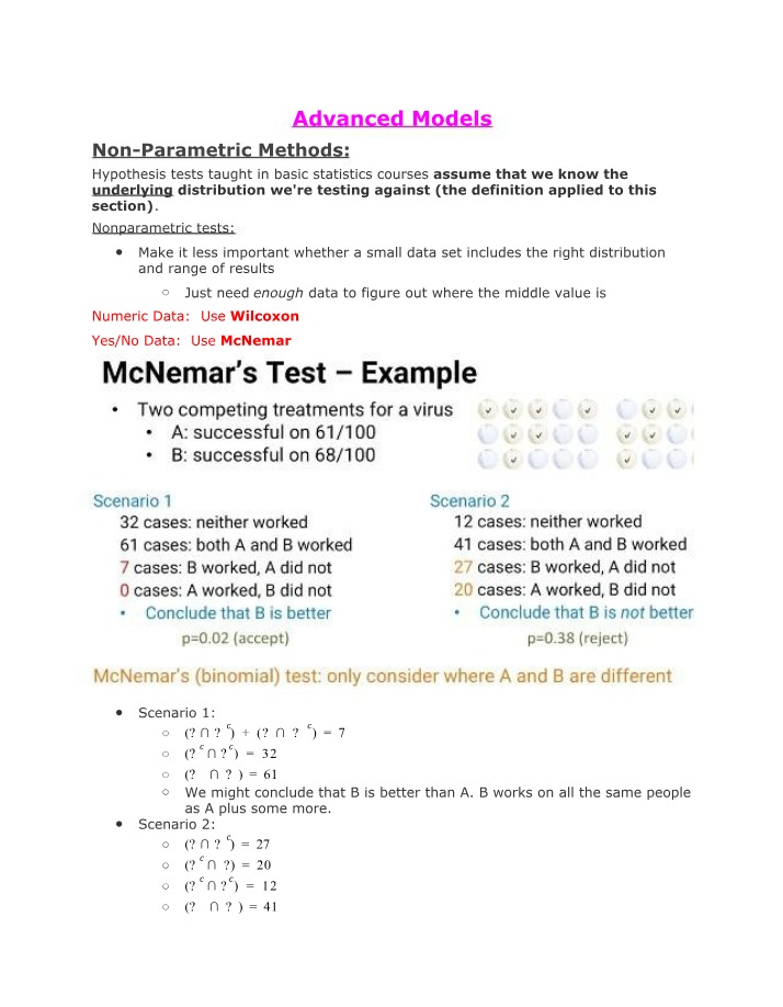 Wilcoxon and McNemar Tests - Advanced Non-Parametric Methods