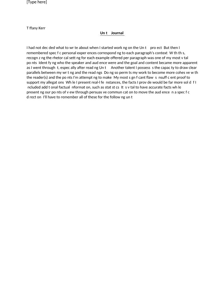 Unit 3 Journal Assignment
