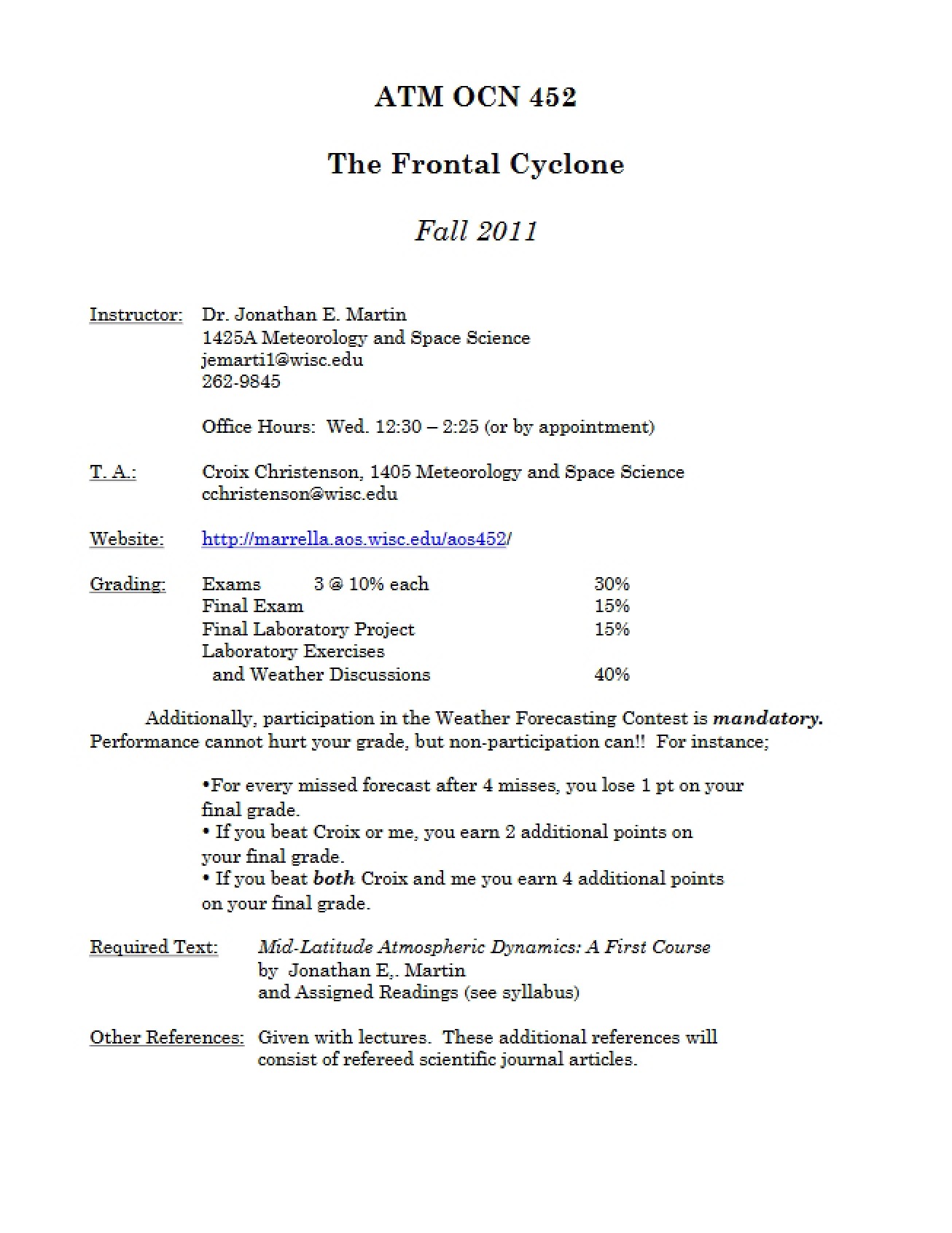 Course Outline AOS 452