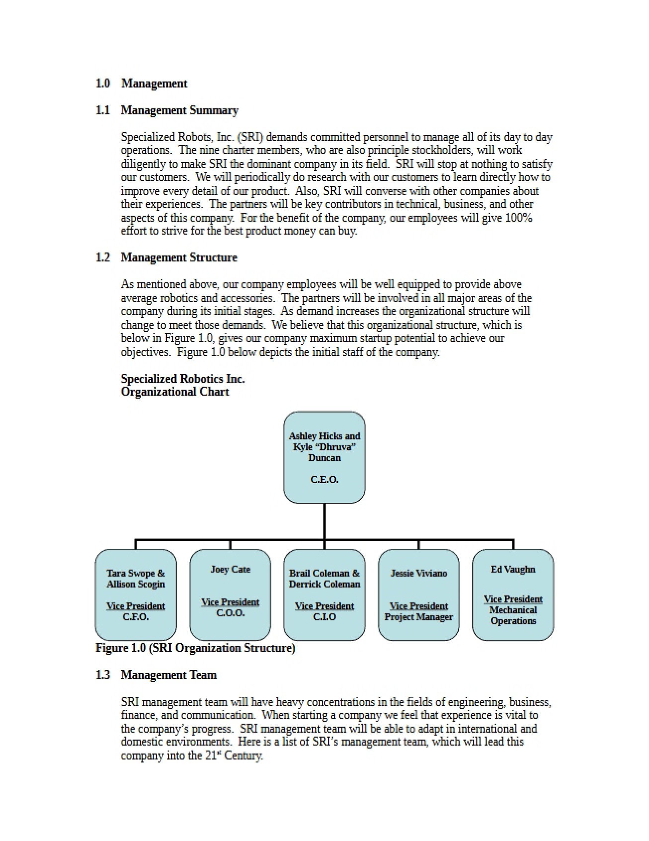Business Plan Version 3