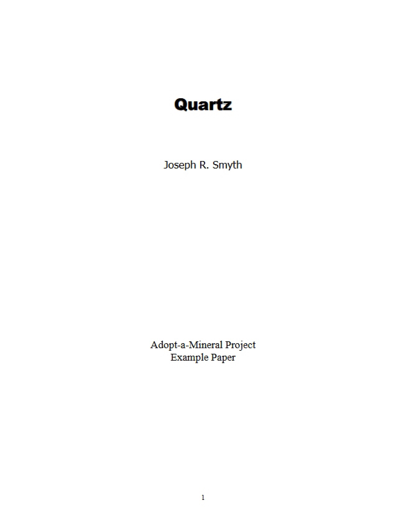 Analysis of Quartz