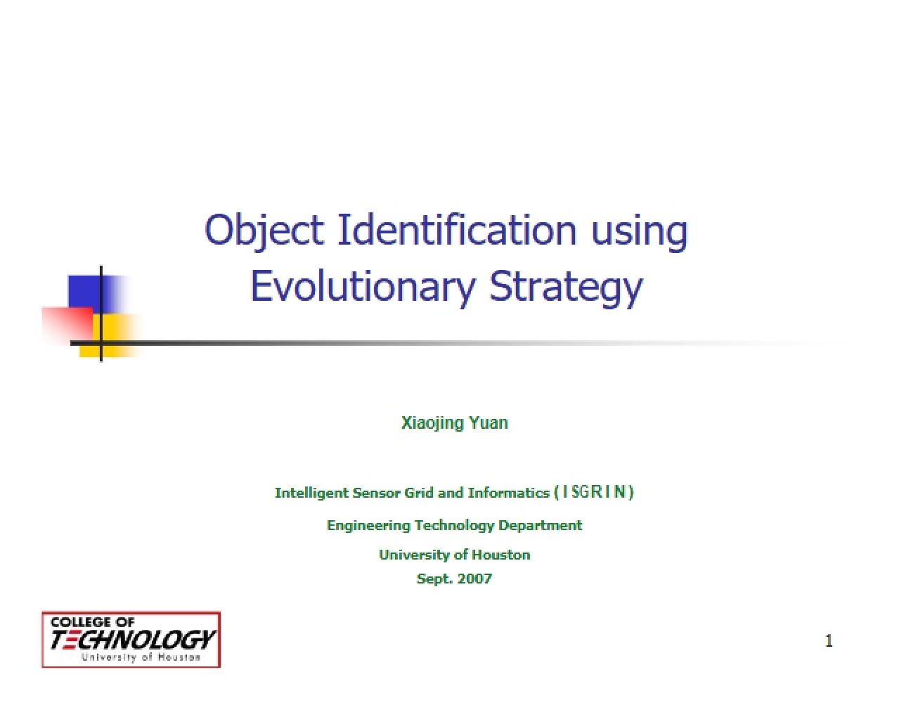 Evolutionary Strategy for Object ID