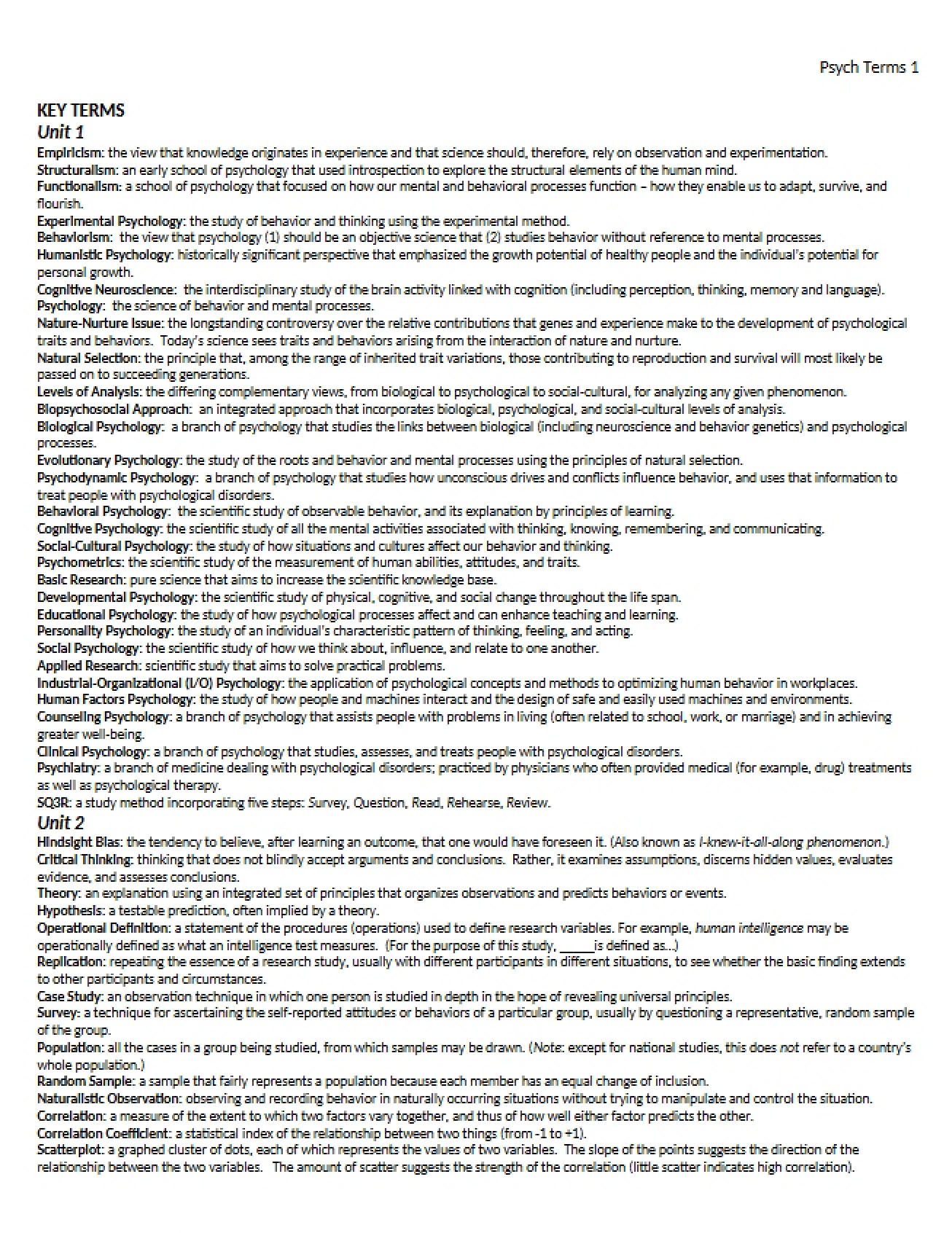 Terms and Definitions