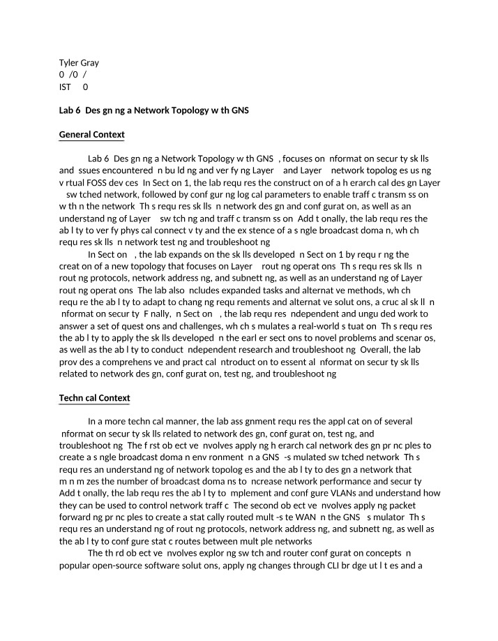 GNS3 Network Topology Design Lab