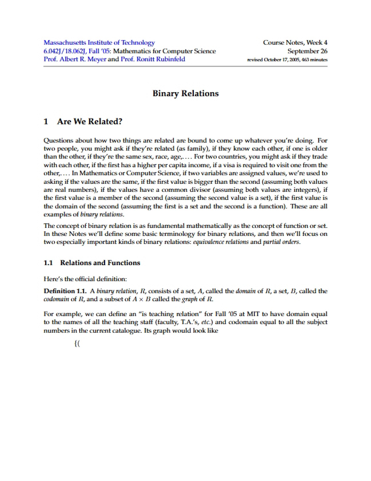 Relations: Binary