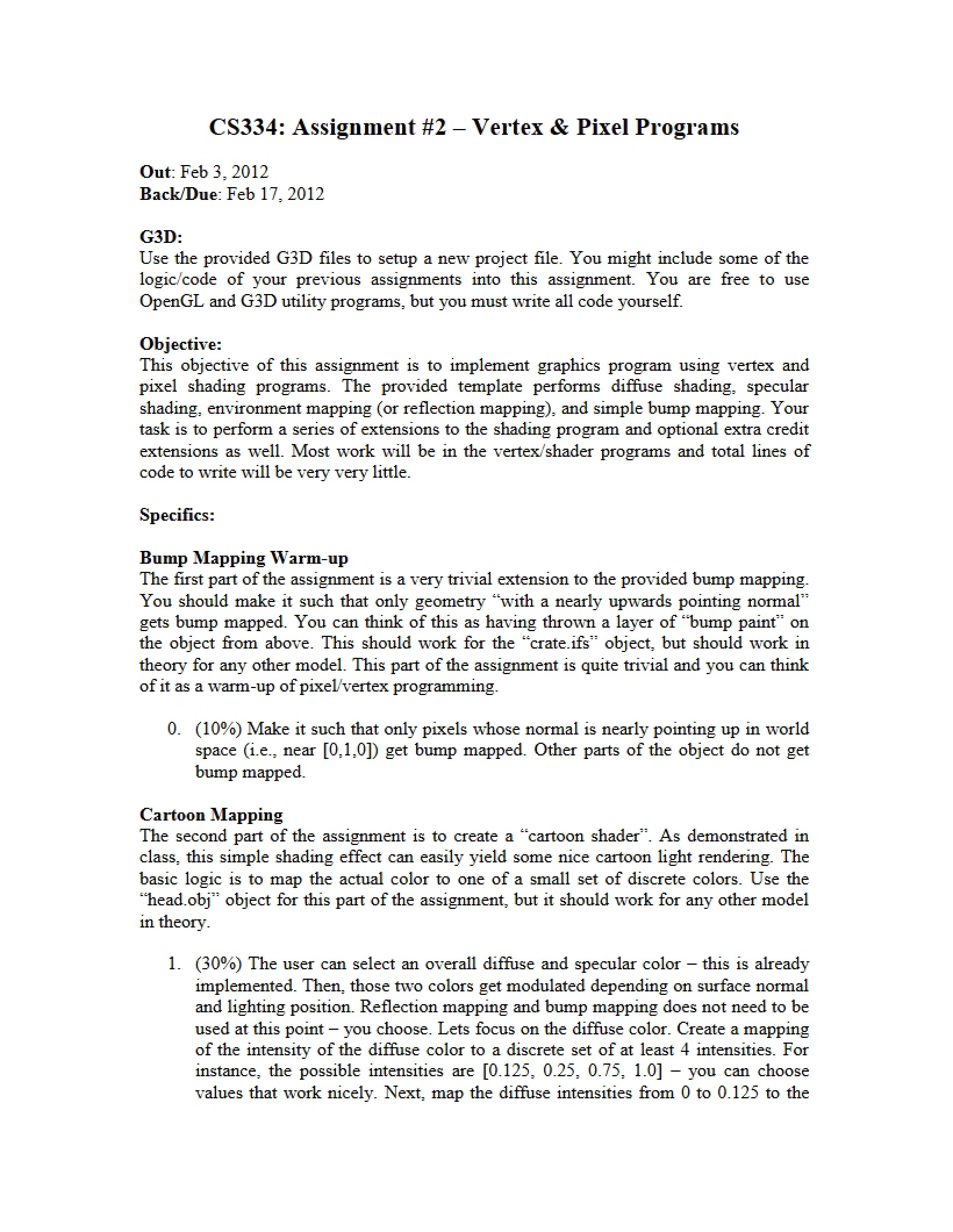 Second Assignment - 3 Pages