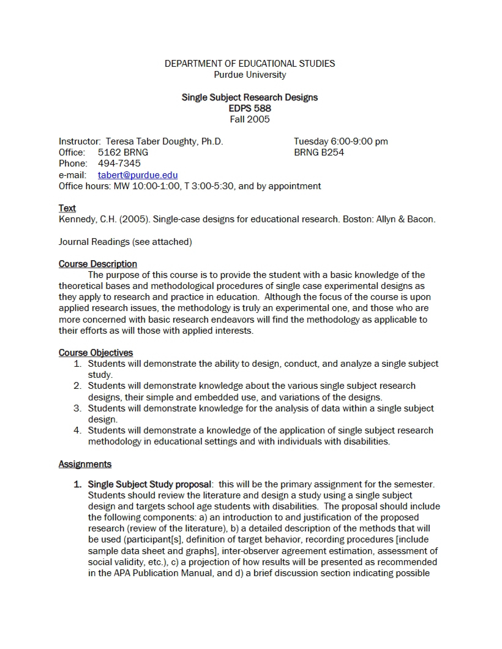 Syllabus - 5 Pages