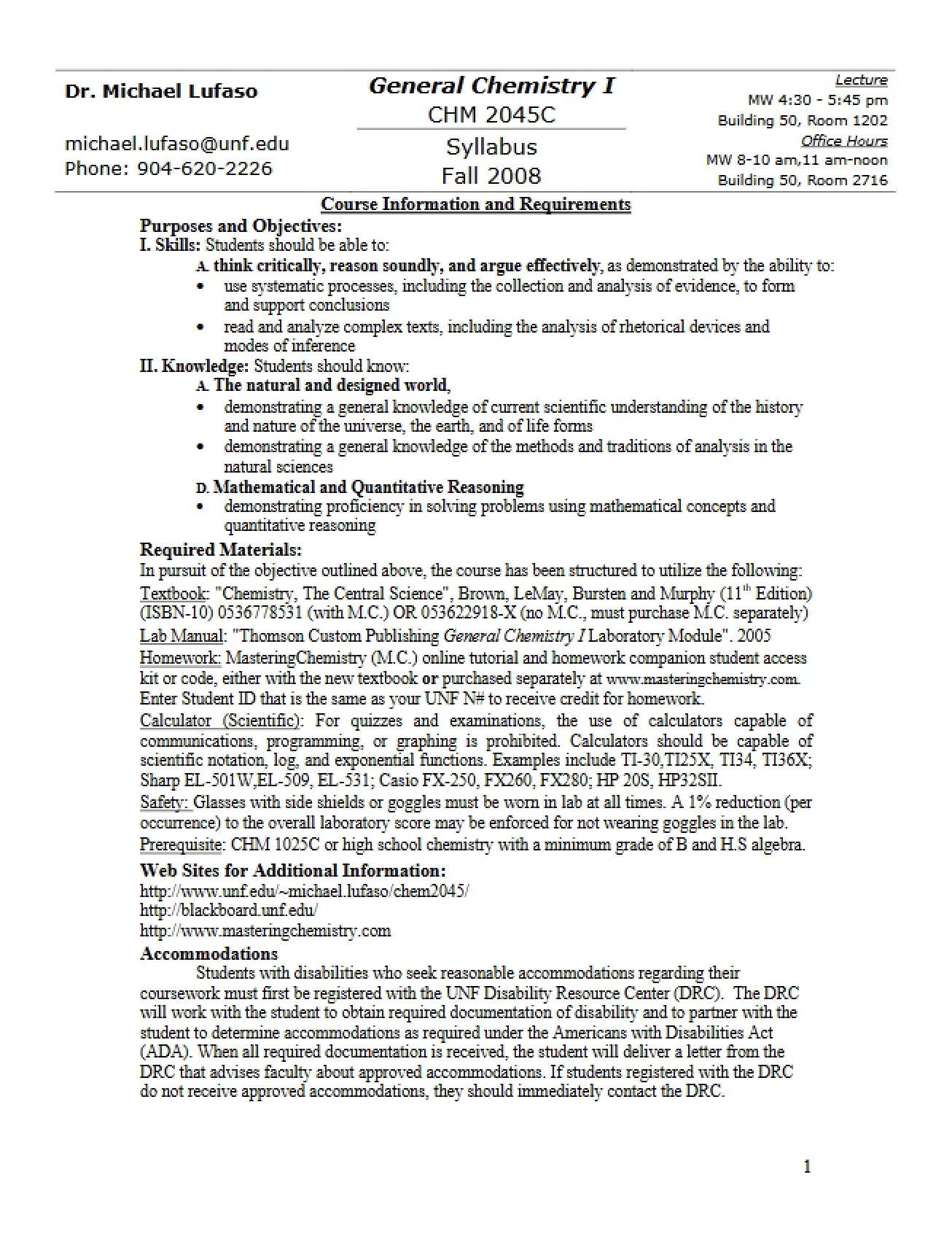 CHM 2045 Syllabus