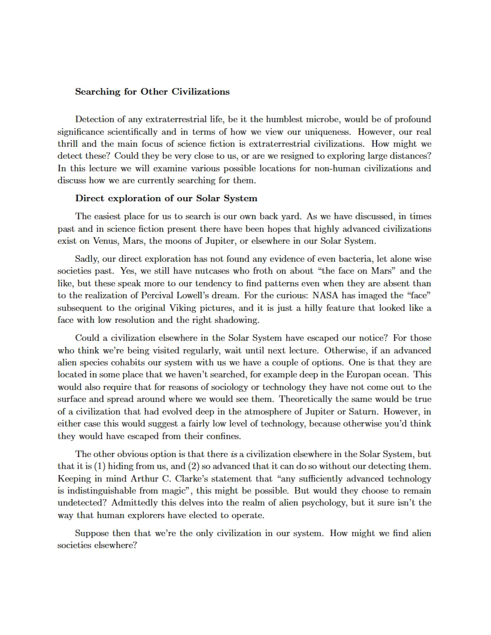 Other Civilizations Search