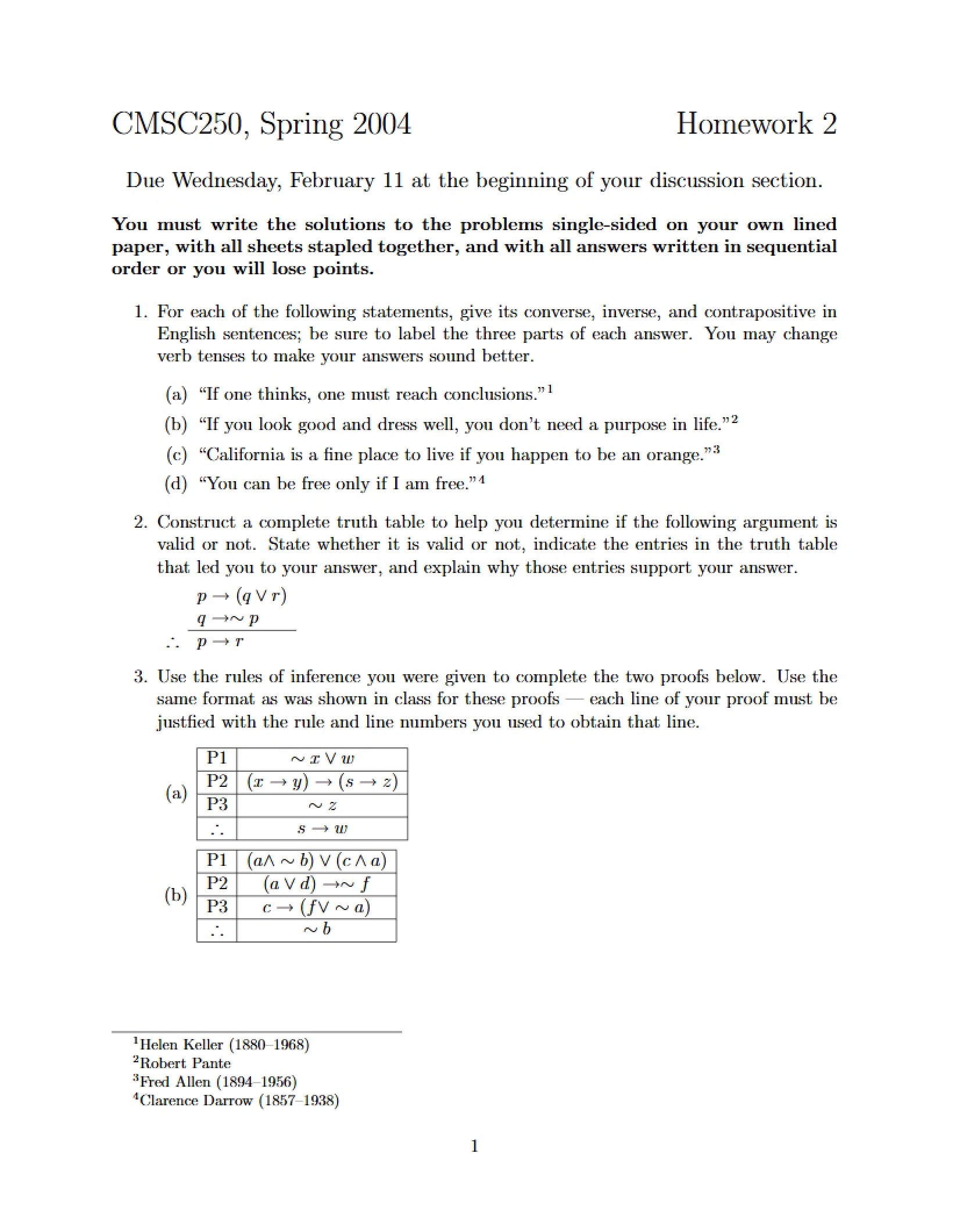 Second Homework Assignment