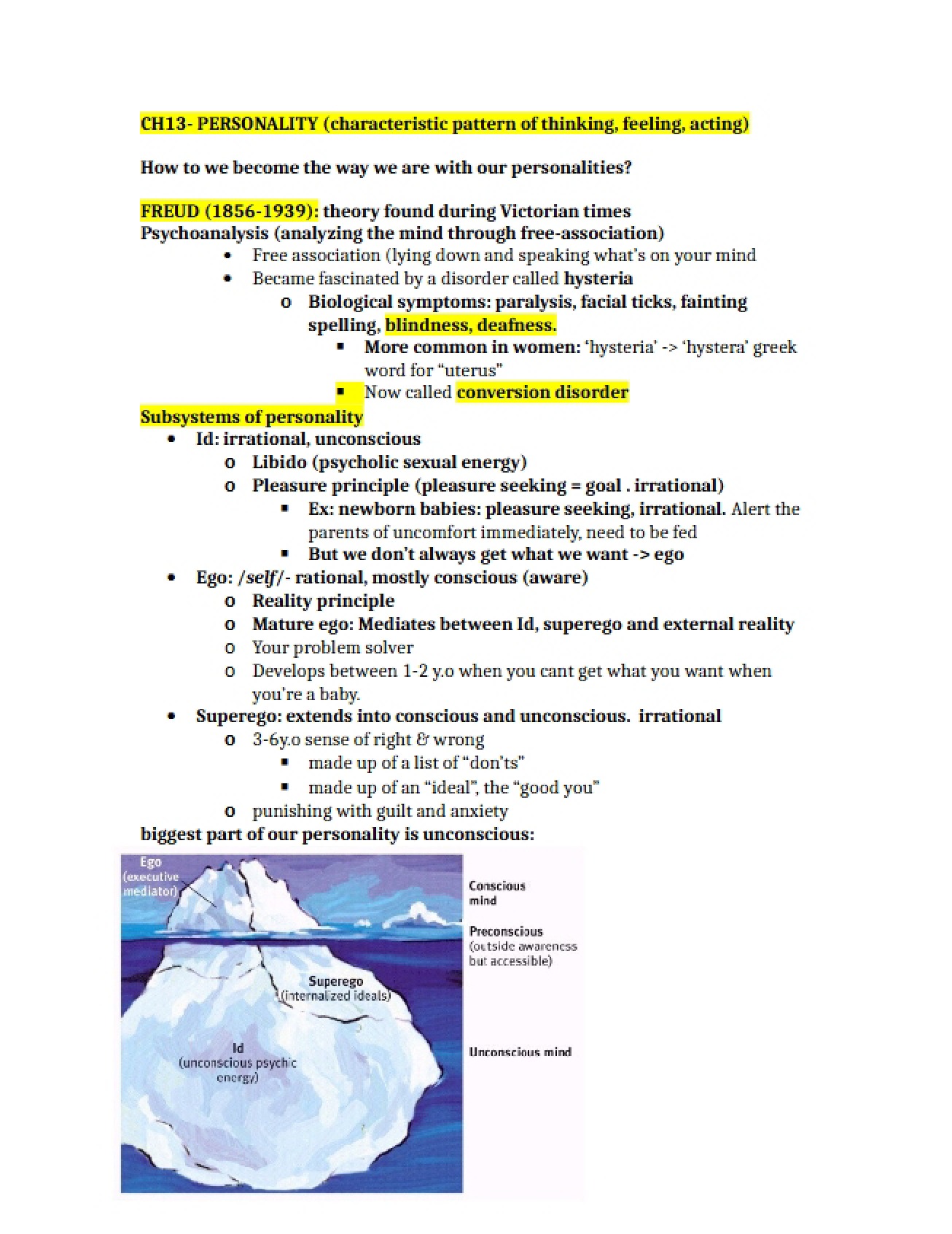 Psychology Lecture Summary for Chapter 13 (Dec 2)
