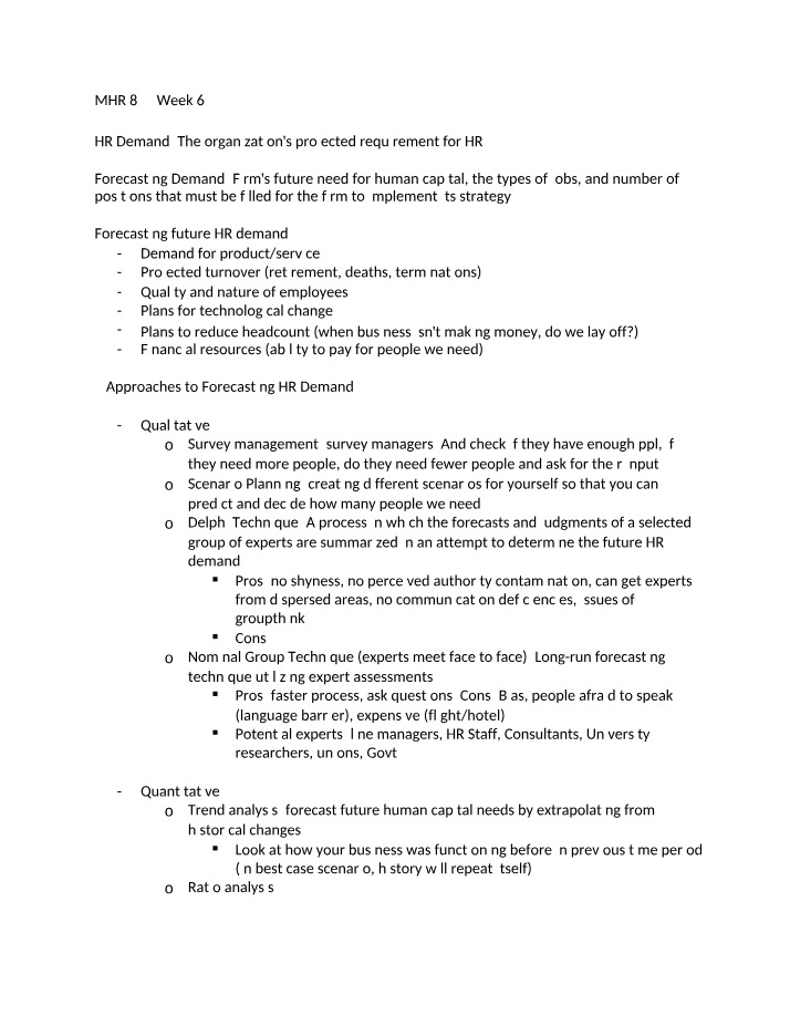Strategies for Projecting Future HR Demand