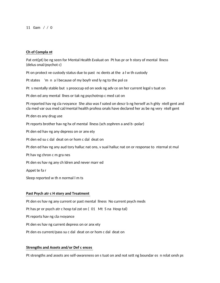 Mental Health Evaluation - Delusions and Boundaries