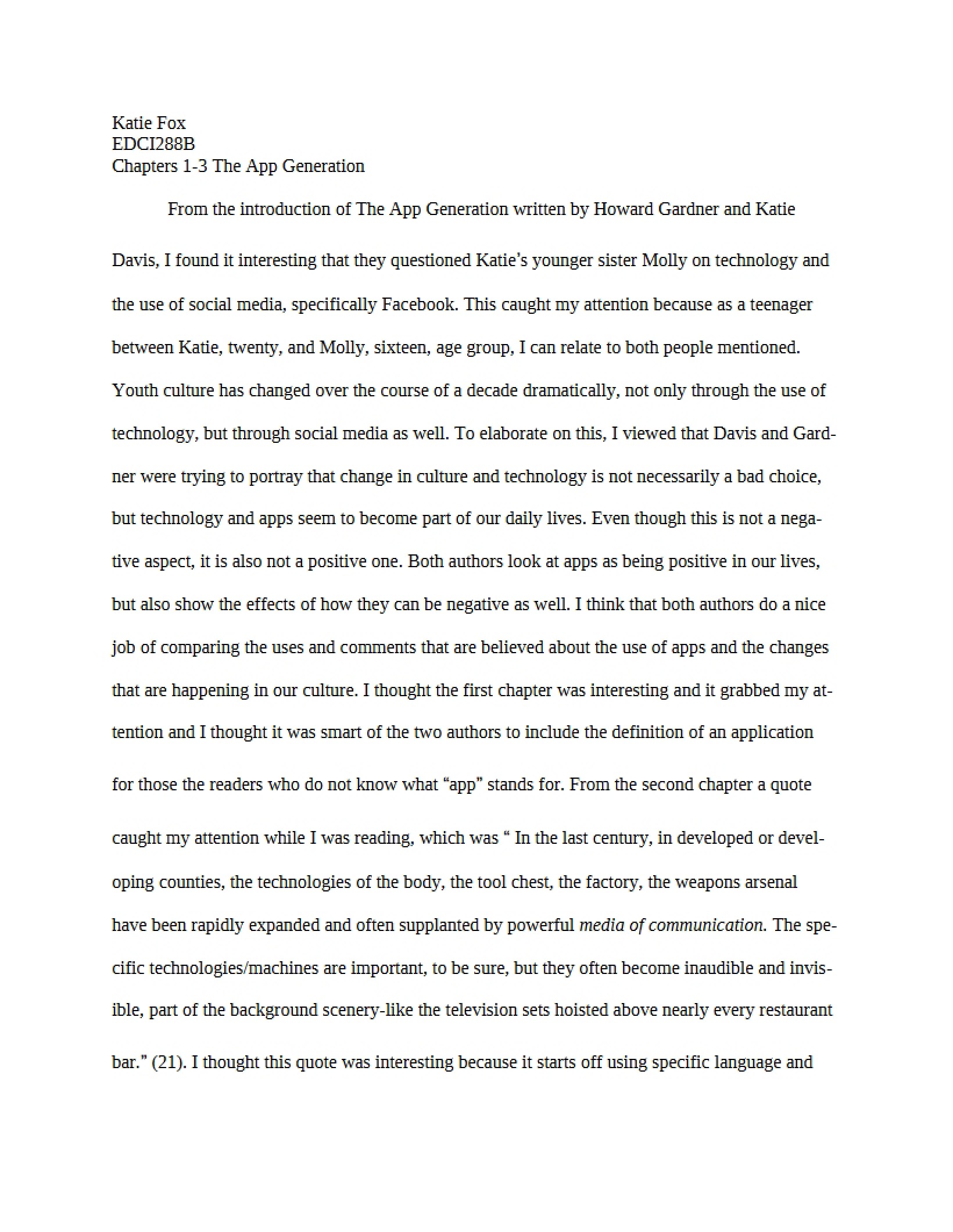 App Generation (Chapters 1-3)