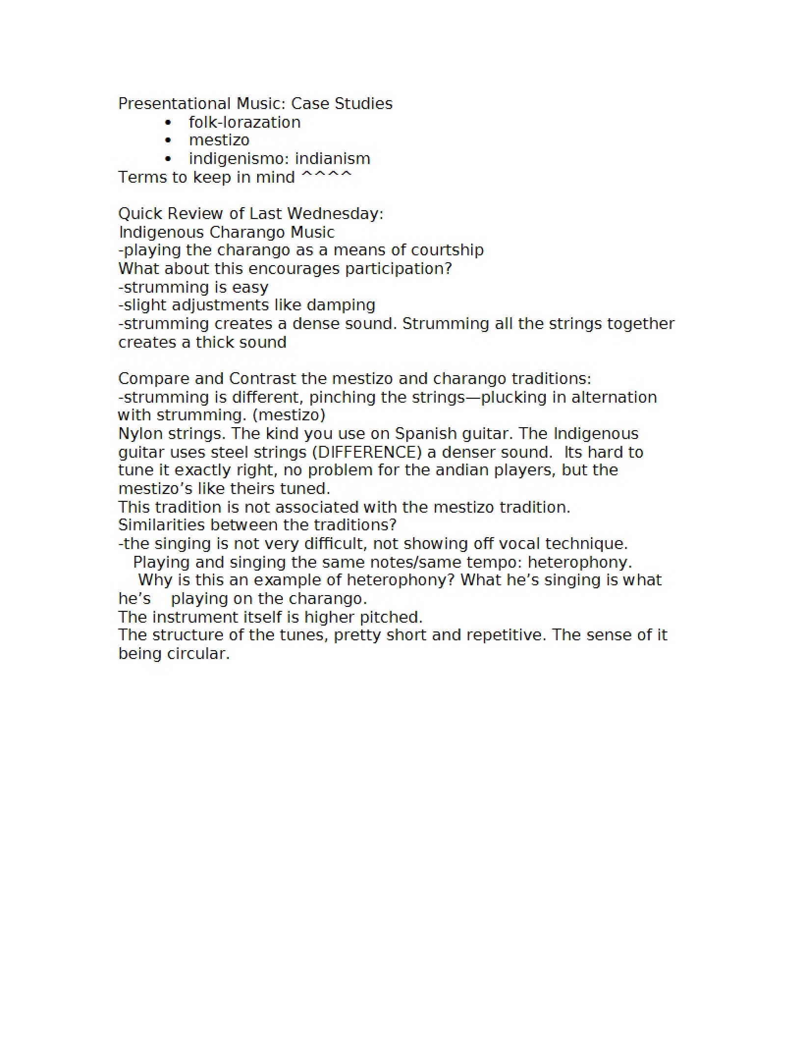 Case Studies in Presentational Music