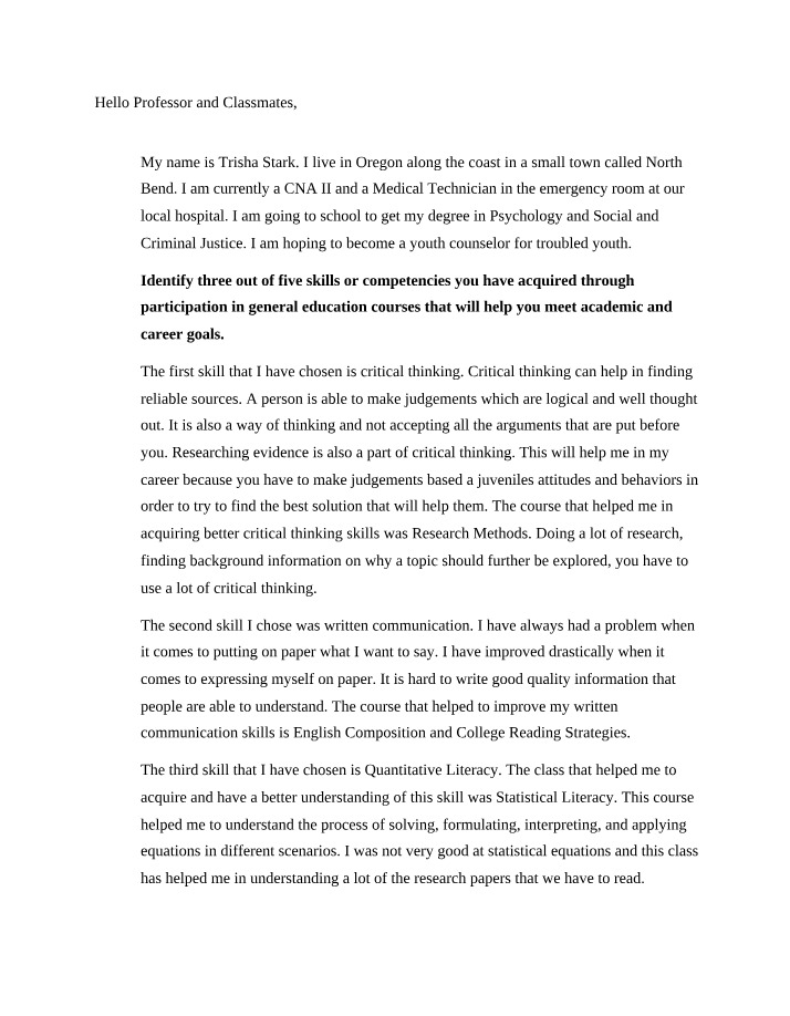 GEN499 Introduction Post