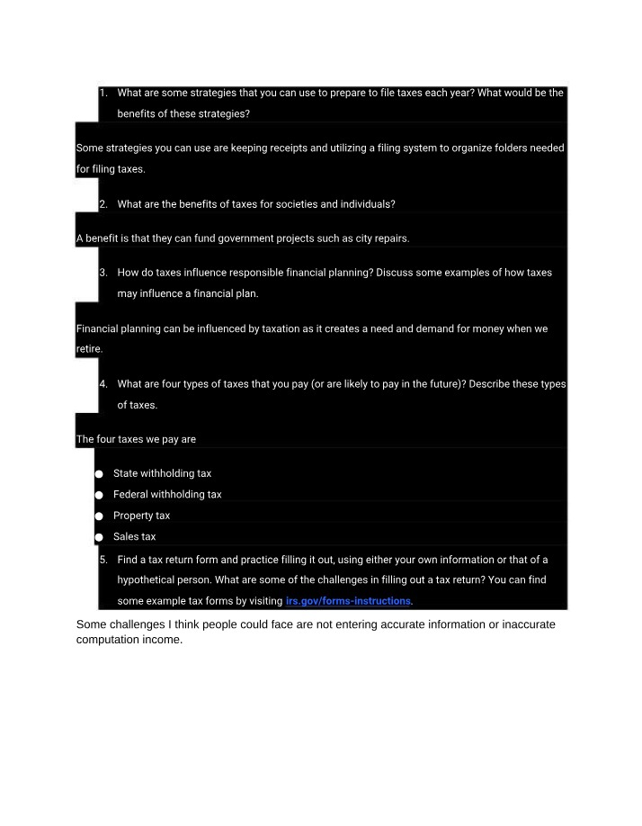 Tax Planning - Strategies for Filing and Maximizing Benefits