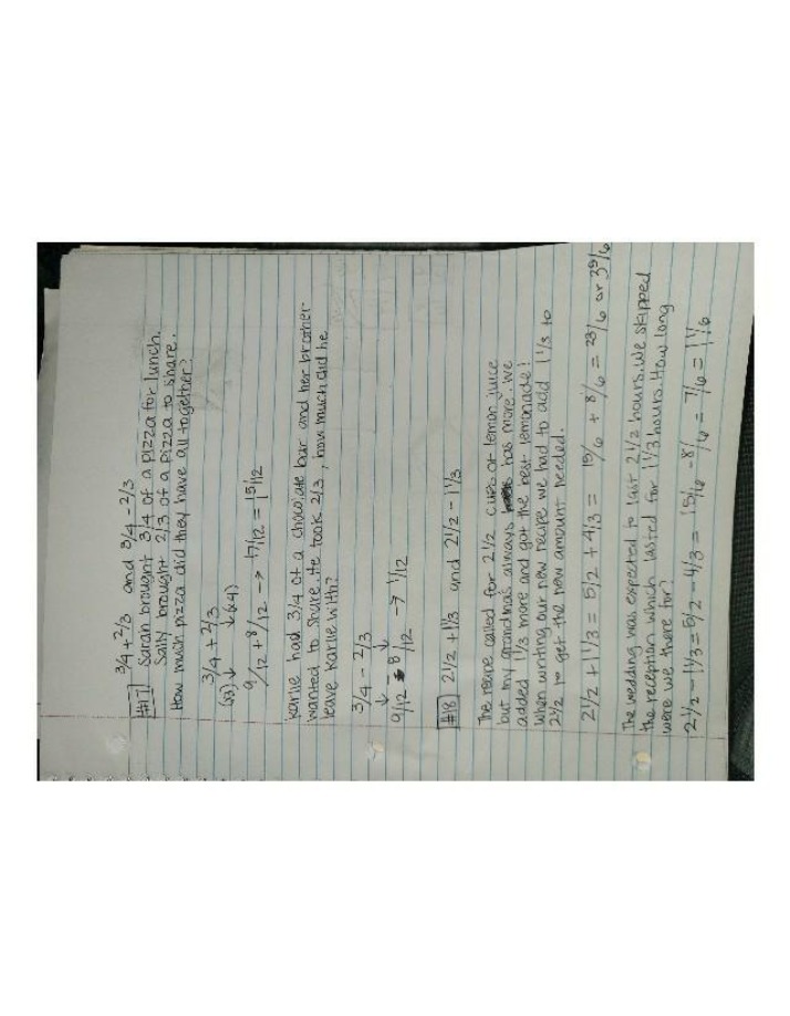 Exercises on Fractions Word Problems