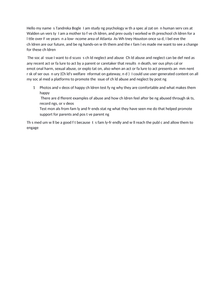 Discussion - Child Neglect and Abuse