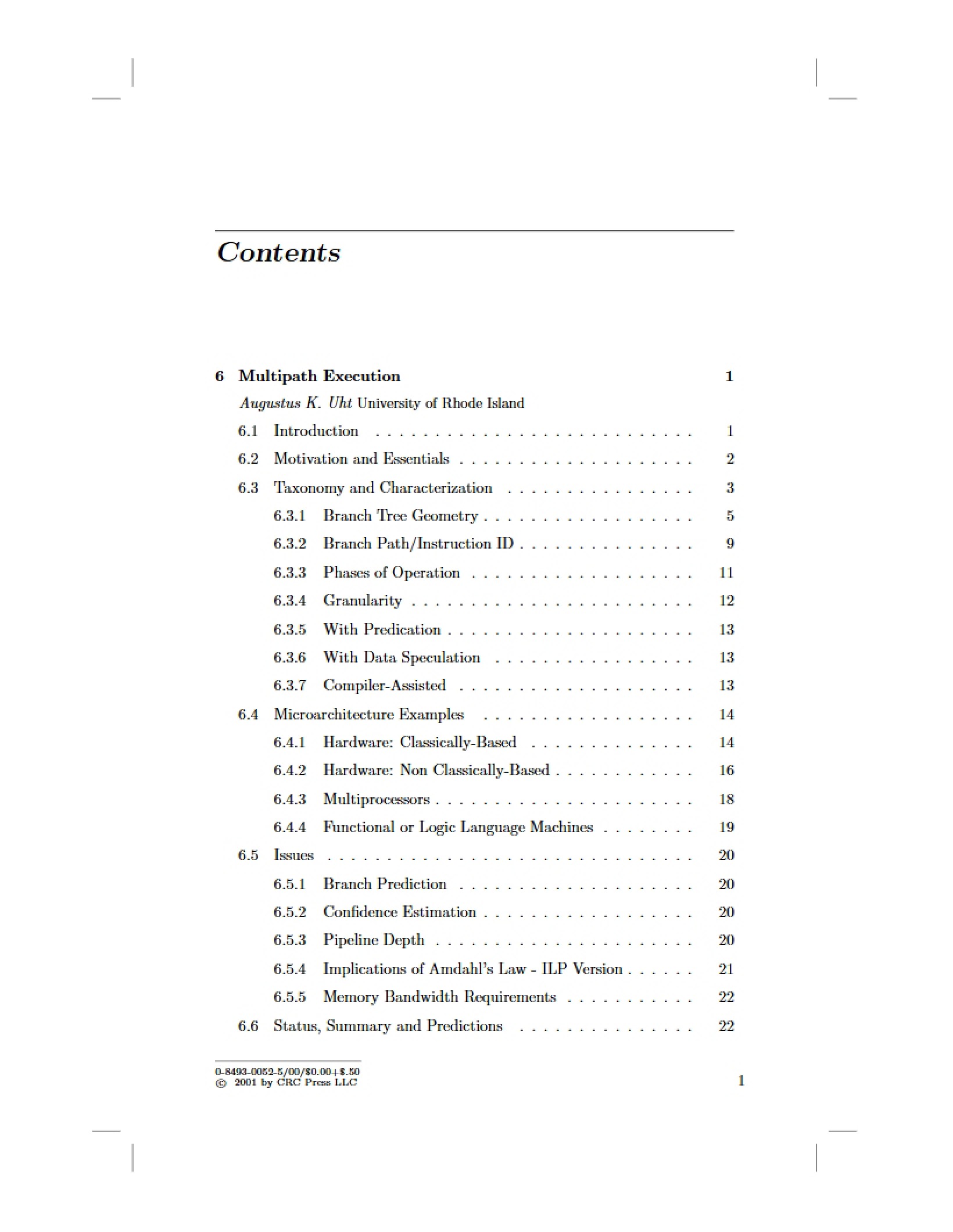 Execution via Multipath (Chapter 6)