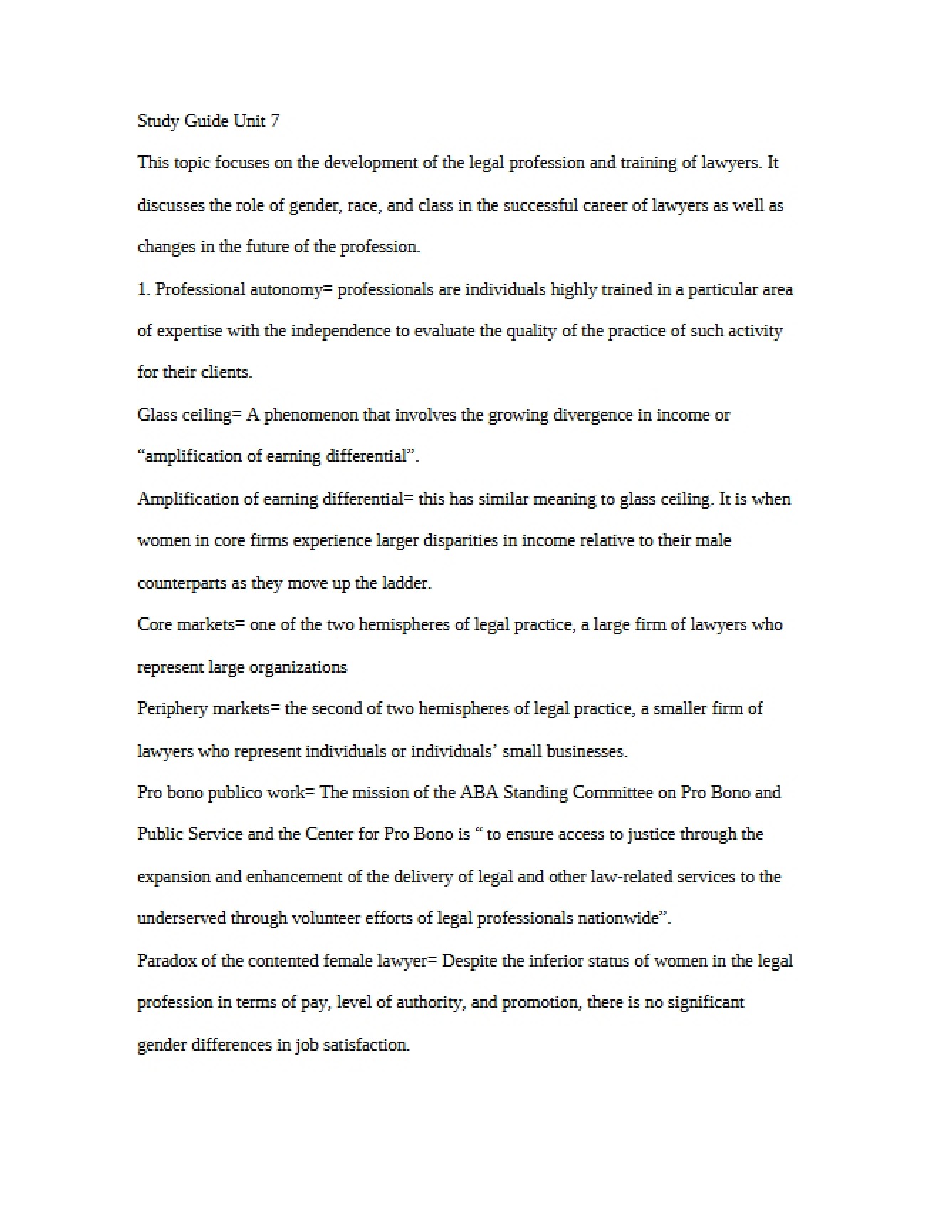 Sociology of Law Study Guide