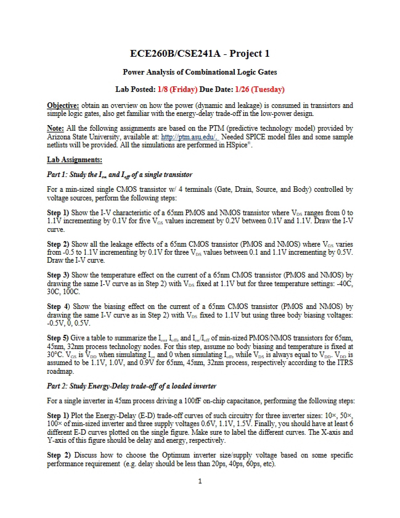 Analyzing Power in Combinational Logic