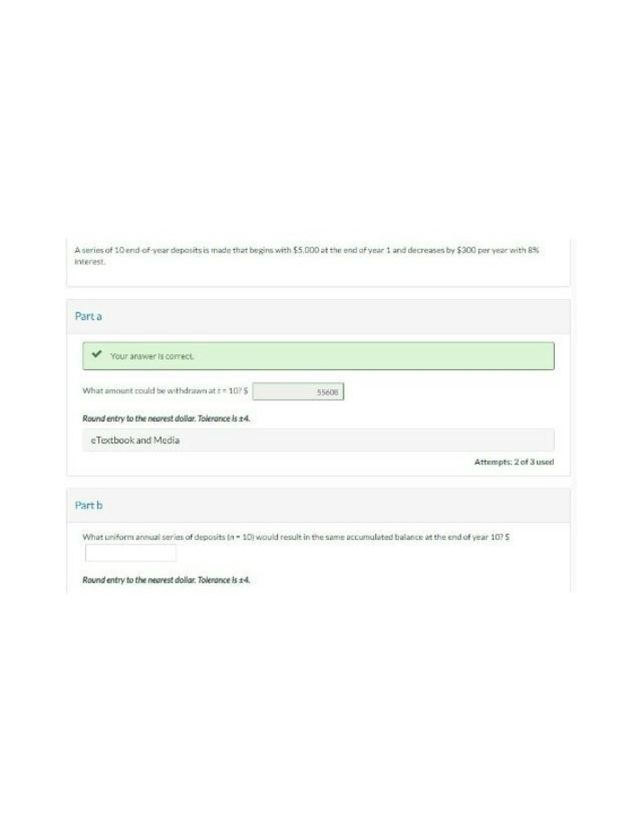 Calculating Balance and Withdrawals with End-of-Year Deposits