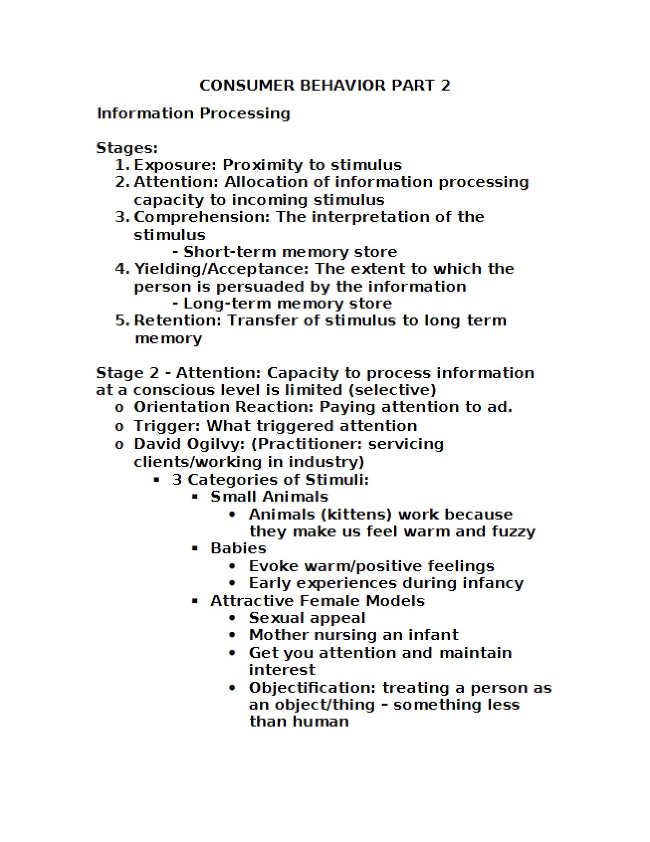 Part 2 Consumer Behavior