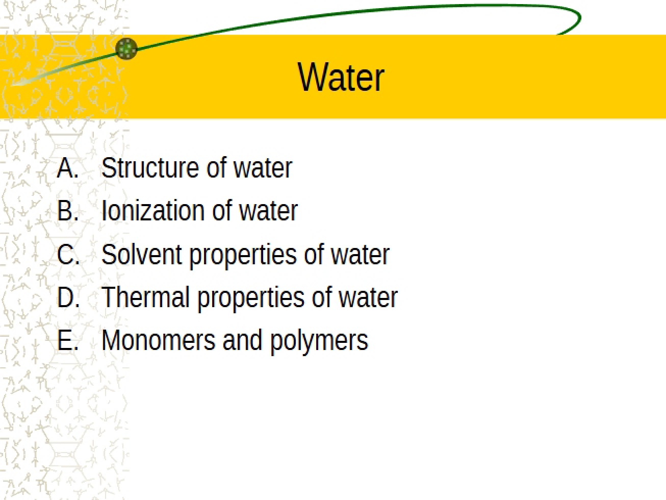 Introduction to the Properties of Water